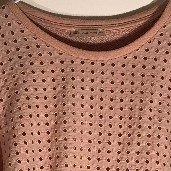 Zara Dusty Pink Puff Sleeve Blouse - S - Picture 3 of 3